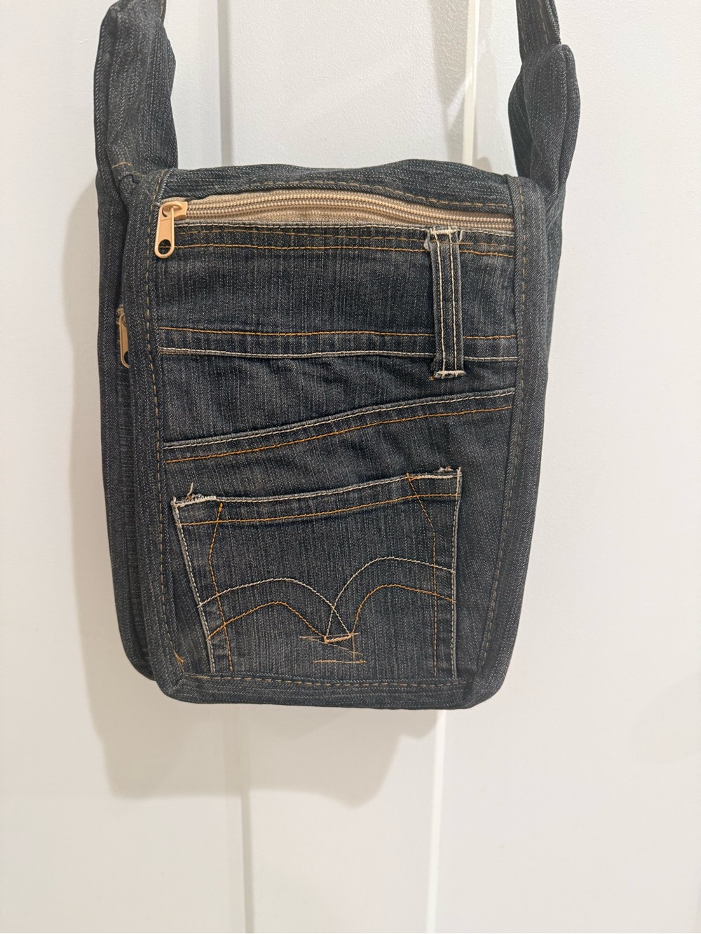 Boho Denim Crossbody Bag